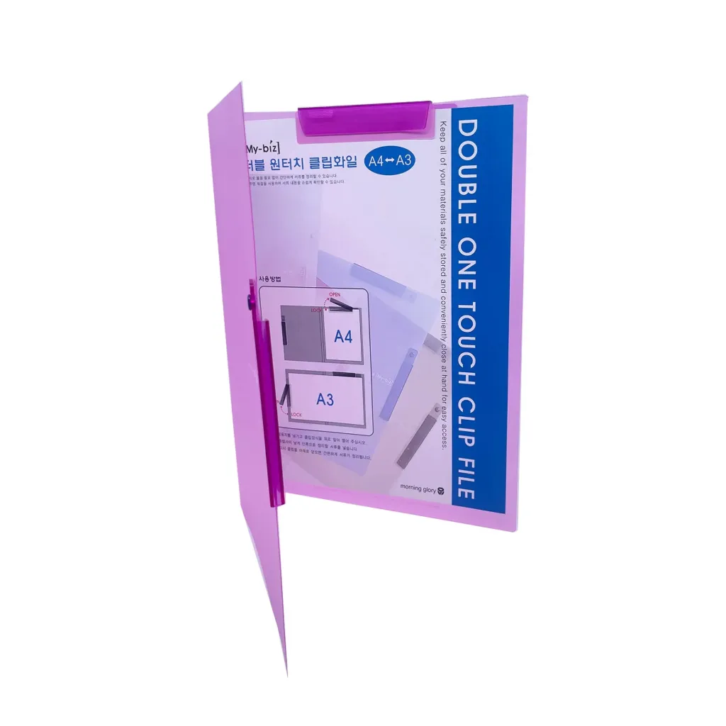 [51623-79584] Morning Glory 2500 Double One Touch Clip File (Blue)