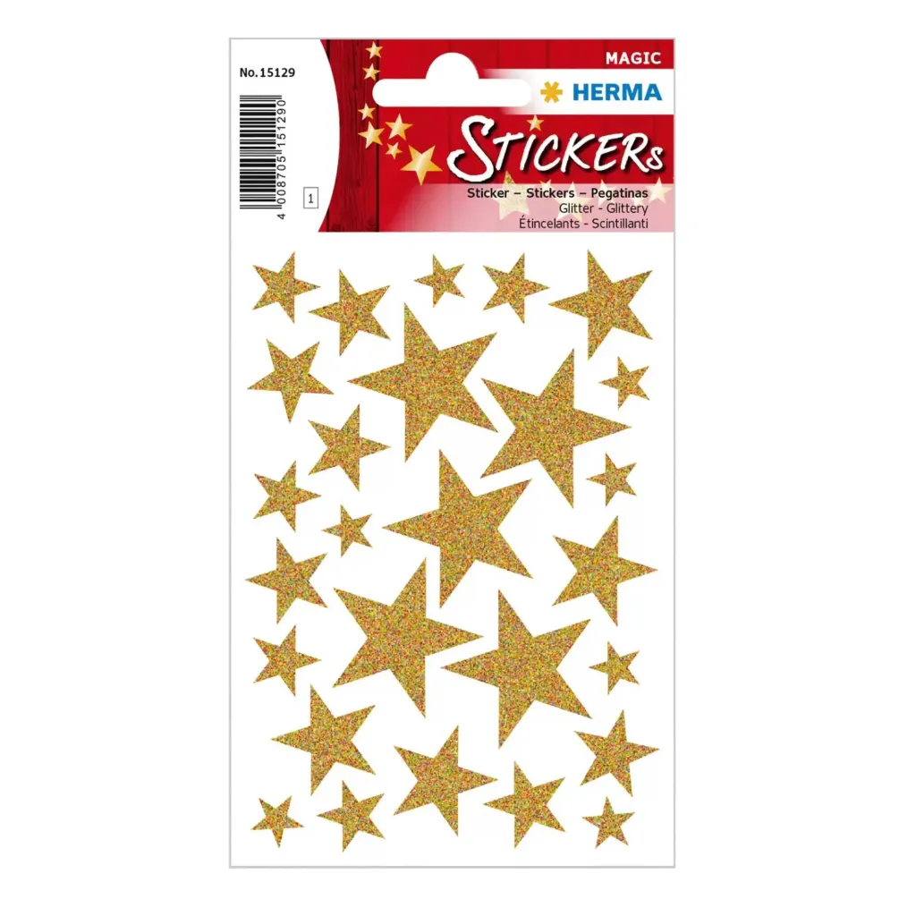 [15129] Herma Sticker Magic Christmas Glitter star 15129