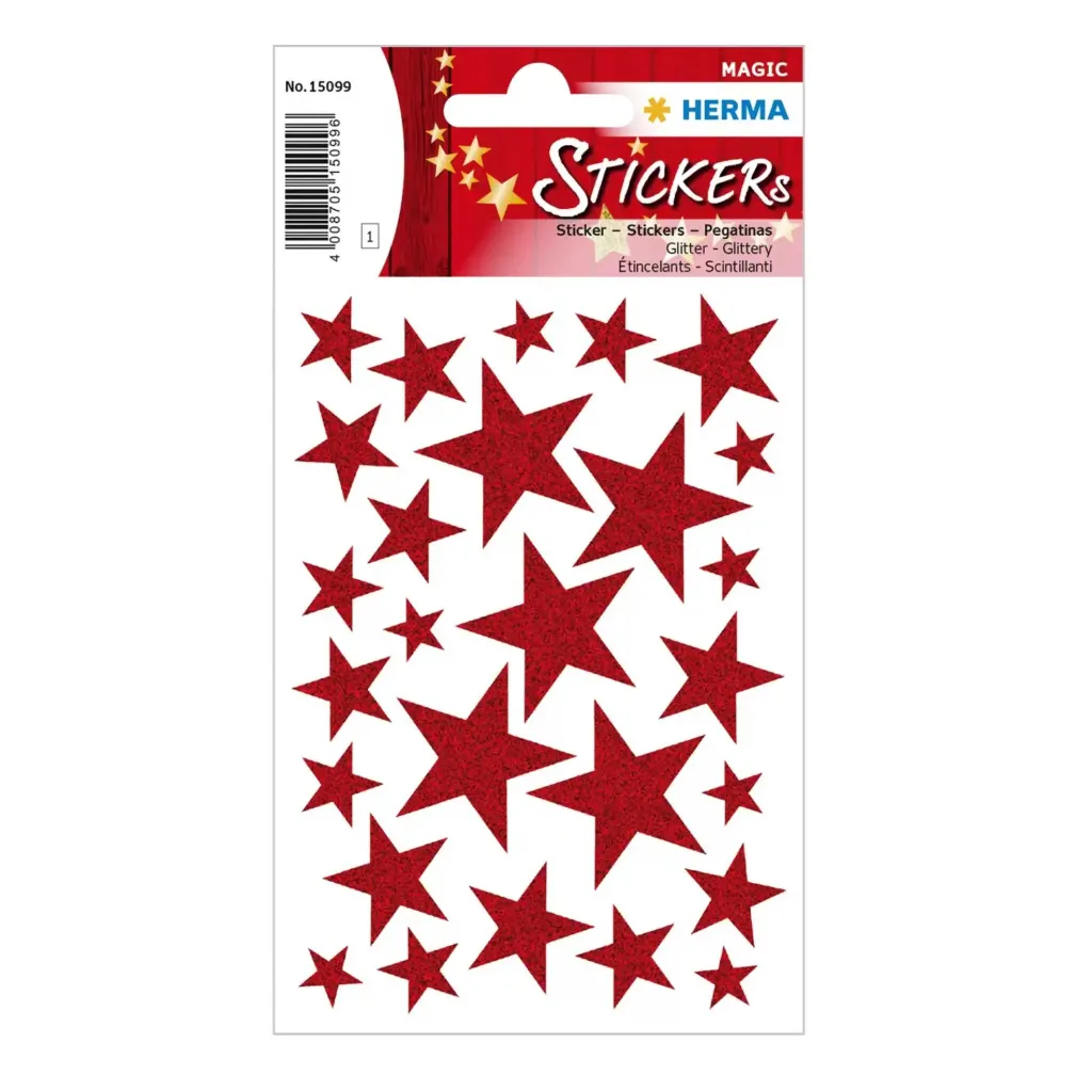 [15099] Herma Sticker Magic Christmas Glitter star 15099