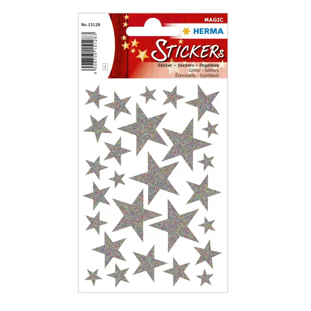 [15128] Herma Sticker Magic Christmas Glitter star 15128