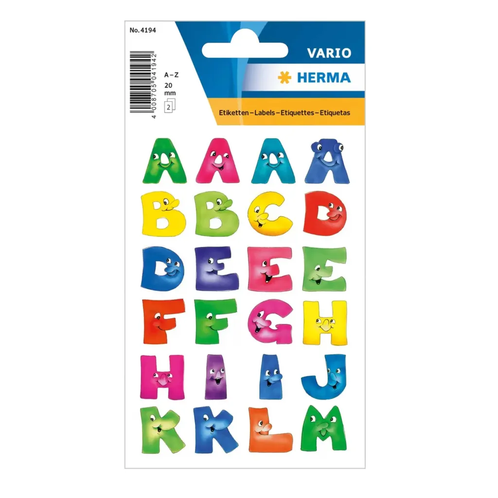 [4194] Herma sticker vario letters A-Z, funny
