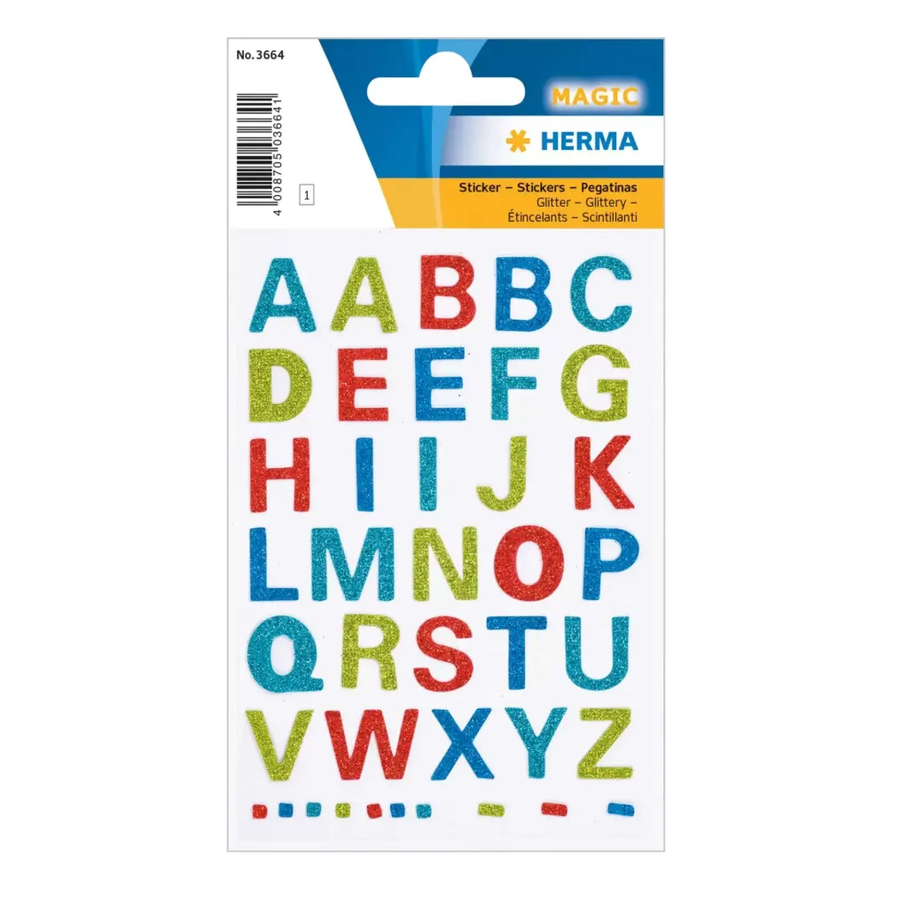 [3664] Herma Sticker Magic Letters, Glitter Foil
