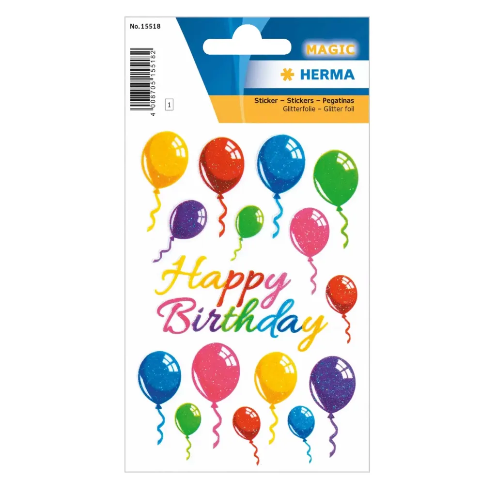 Herma Sticker Magic Colorful, Air Balloons, Foil GQlit