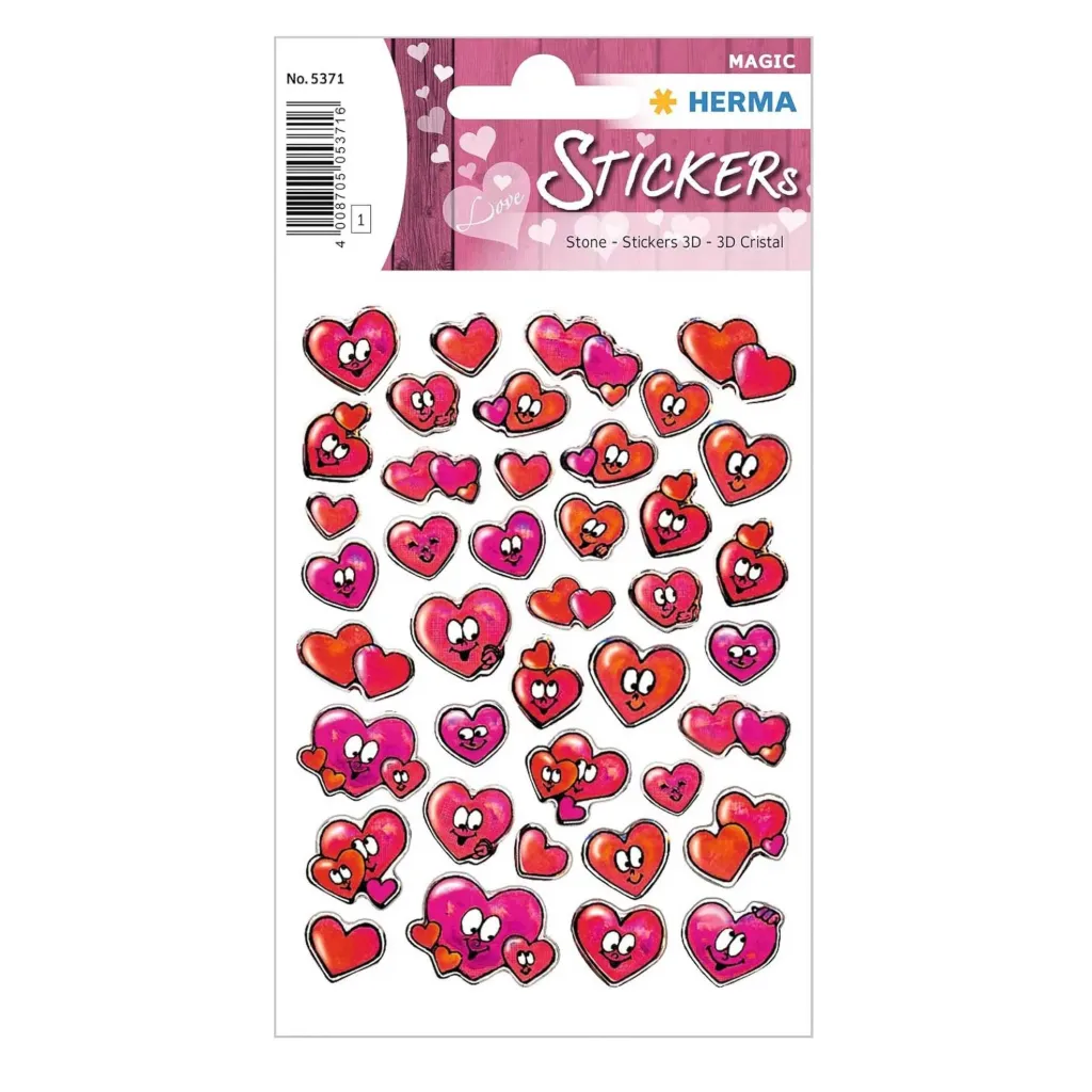 [5371] Herma Sticker Magic Heart Eyes Stone