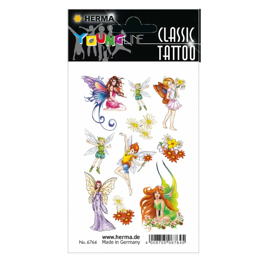 [6764] Herma Sticker Classic Tattoo Fairies Colour