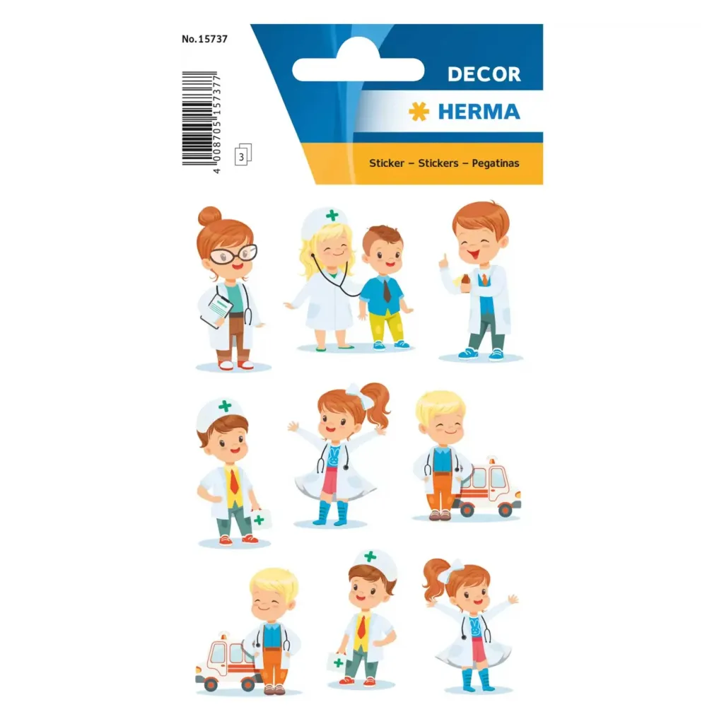 [15737] Herma Sticker Decor Theo At The Pediatrician