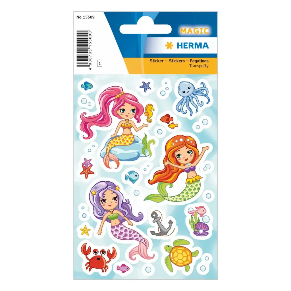 [15509] Herma Sticker Magic Little Mermaid, Transpuffy