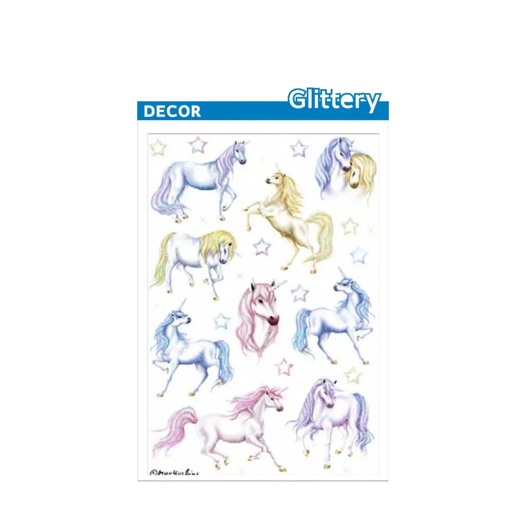 [3427] Herma Sticker Decor Unicorns Glittery