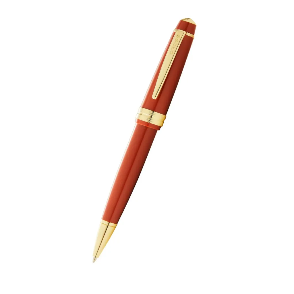 [AT0742-13] Cross Bailey Light Polished Amber Resin and Gold Tone Ballpoint Pen