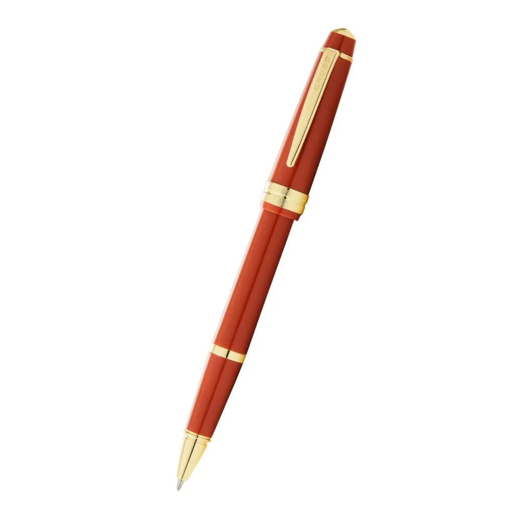 [AT0745-13] Cross Bailey Light Polished Amber Resin and Gold Tone Rollerball Pen