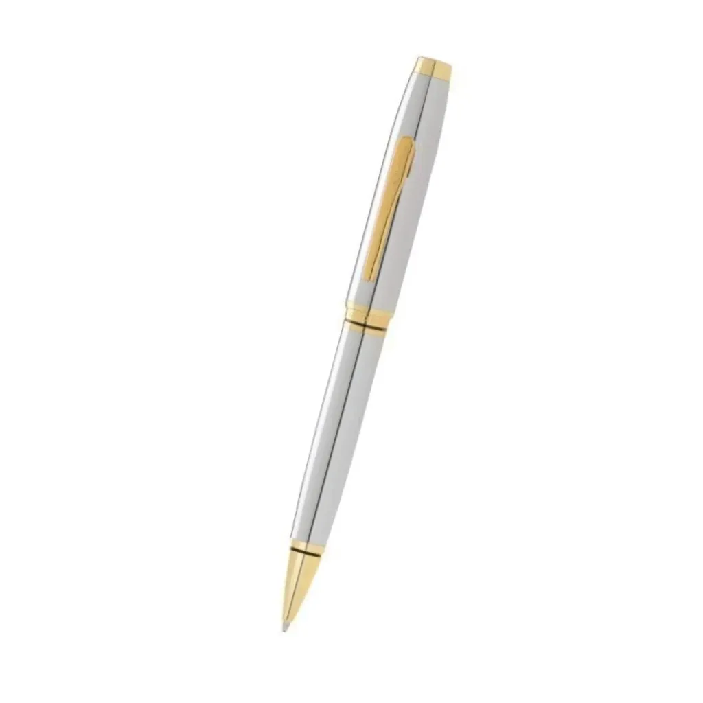 [AT0662-2] Cross Coventry Polished Chrome with Gold Tone Appointments Ballpoint Pen