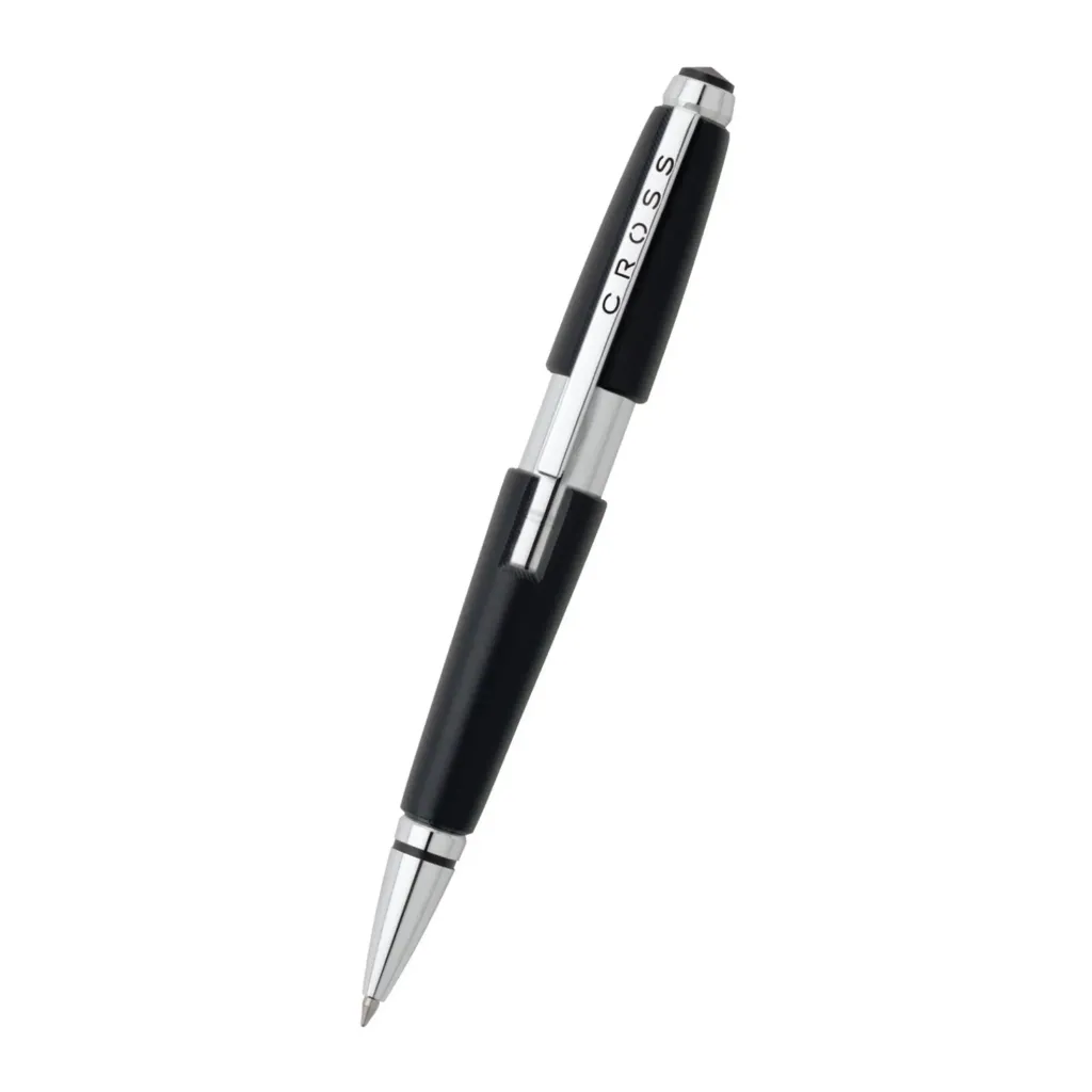[AT0555-2] Cross Edge Jet Blackwith Polished Chrome Appointments Selectip Rollerball Pen