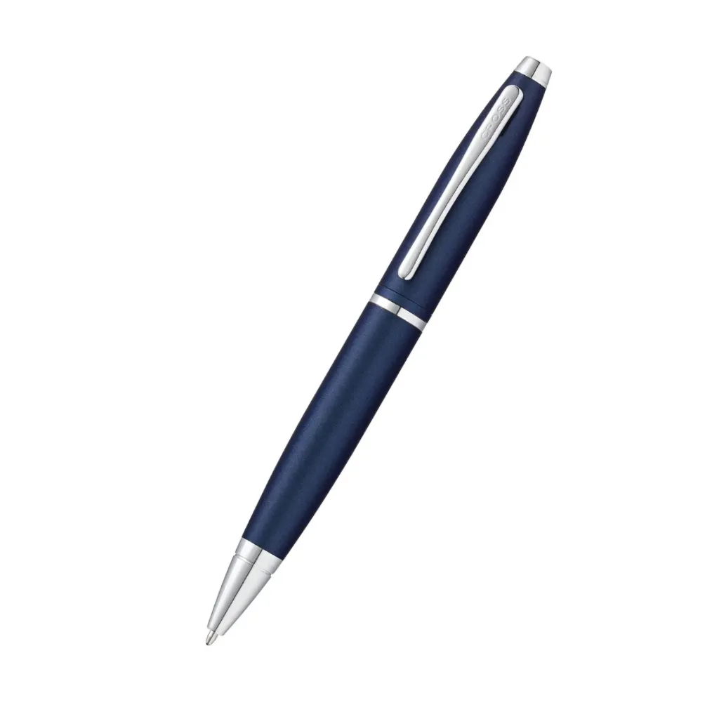 [AT0112-18] Cross Calais Matte Metallic Blue with Polished Chrome Appointments Ballpoint Pen