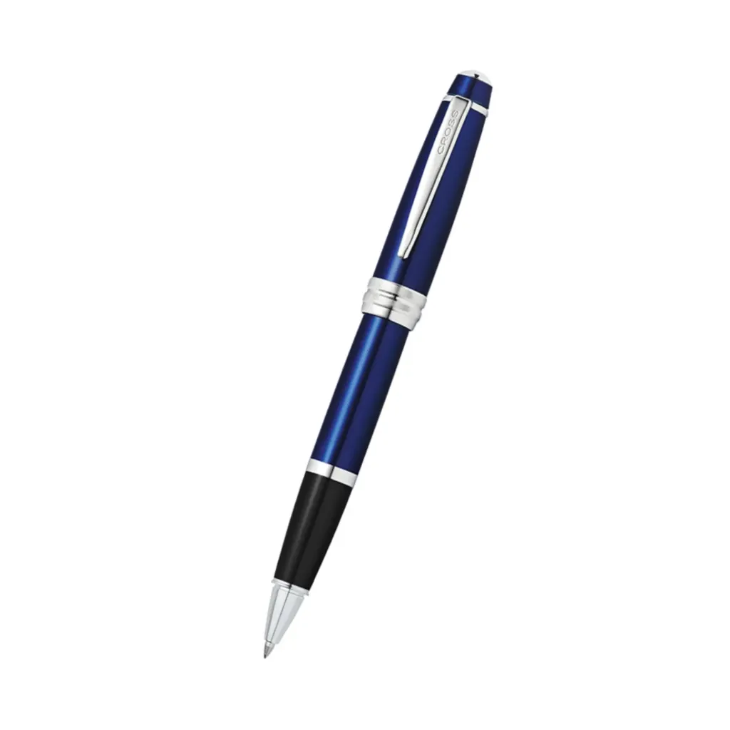 [AT0455-12] Cross Bailey Blue Lacquer with Polished Chrome Appointment Selectip Rollerball Pen