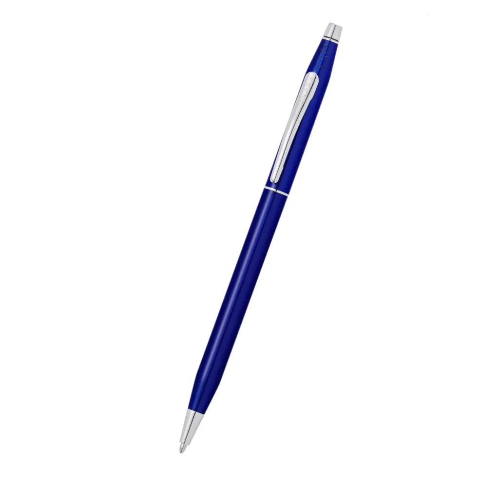 [AT0082-112] Cross Classic Century Translucent Blue Lacquer with Polished Chrome Appointments Ballpoint Pen
