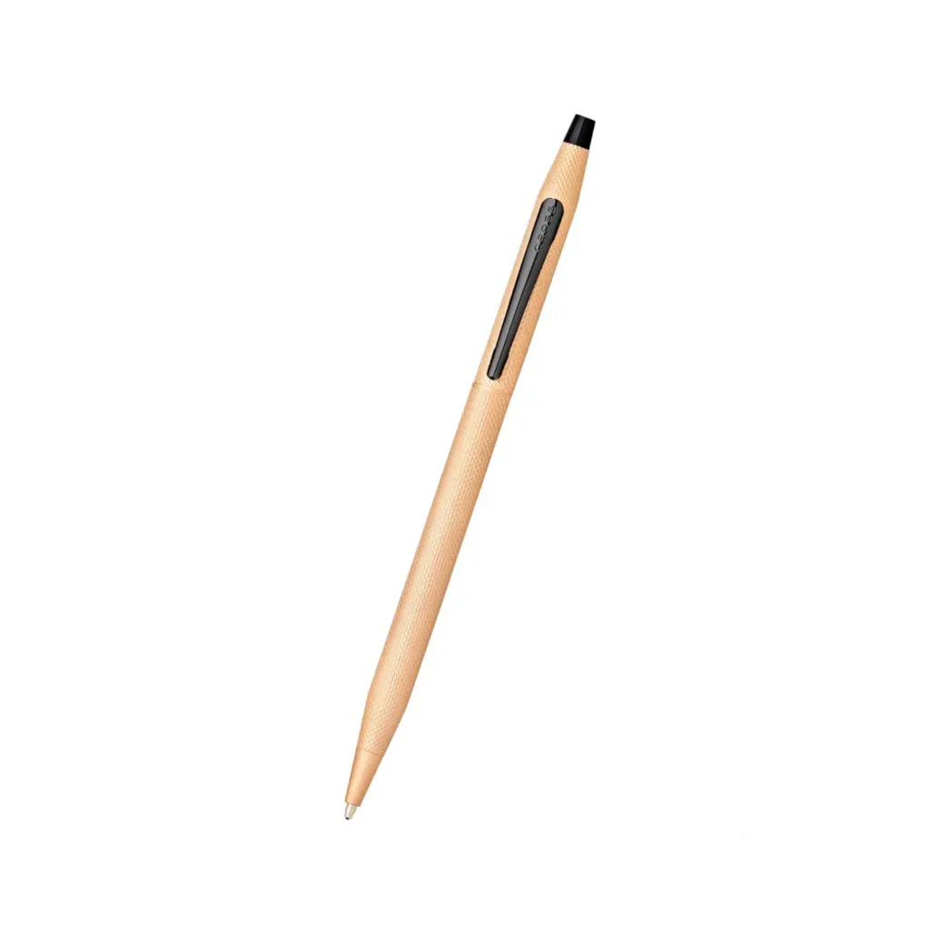 [AT0082-123] Cross Classic Century Brushed Rose Gold PVD with Engraved Engine-Turned Diamond-Pattern Finish Ballpoint Pen