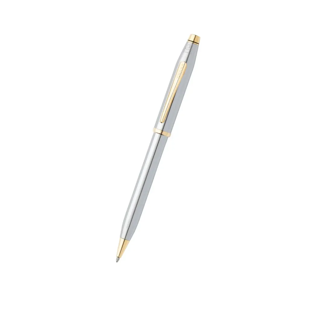 [3302WG] Cross Century II Medalist Polished Chrome with 23KT Gold Plated Ballpoint Pen