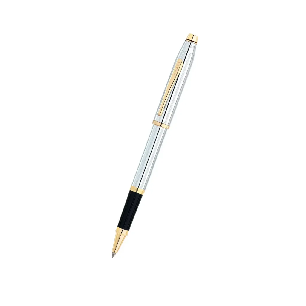 [3304] Cross Century II Medalist Polished Chrome with 23KT Gold Plated Rollerball Pen