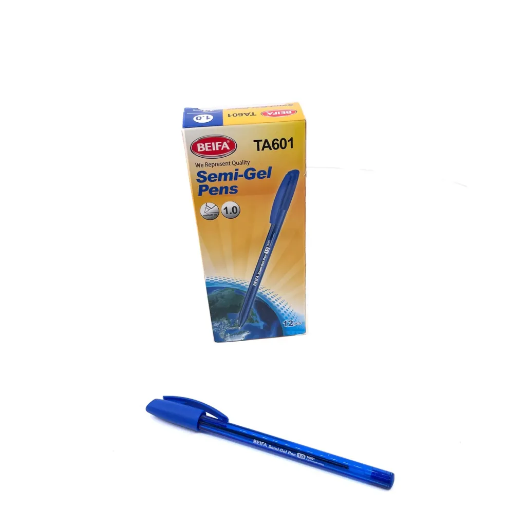 [BEIFA SEMI601 BU] Beifa Semi Gel 12 Pen Blue TA601