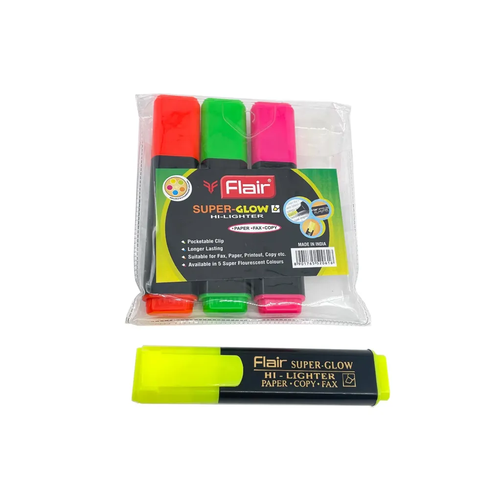 [850-4] Flair Super Glow Highlighter Set of 4