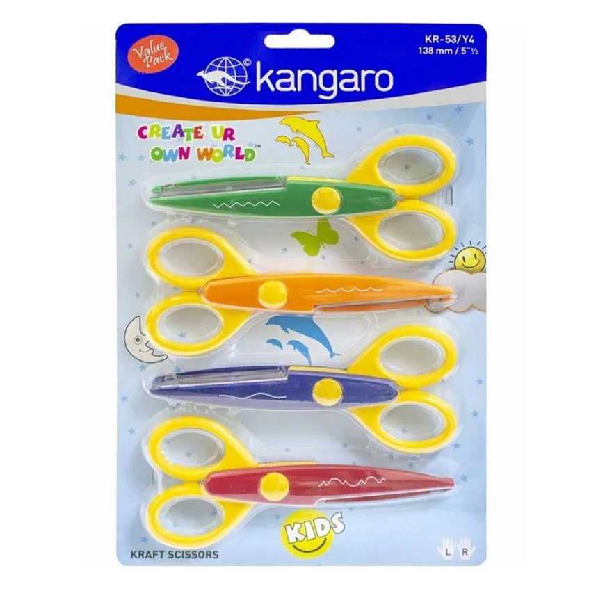 [KR53Y4] Kangaro KR53Y4 Scissor 5.25 Inch Set of 4