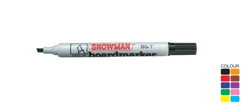 [BG-TR BK] White Board Marker BG (Black, Chisel, Refillable)
